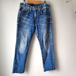 Levis 511 men's medium wash light fading straight leg zipper fly jean Sz 34